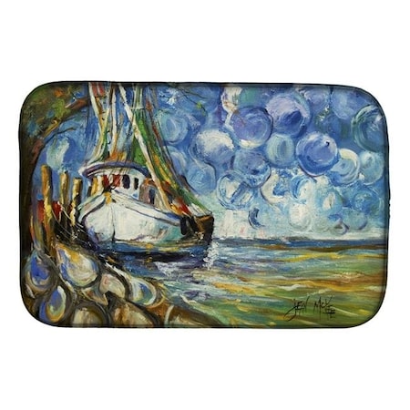 Carolines Treasures Carolines Treasures JMK1080DDM Shrimp Boat 101 Dish Drying Mat JMK1080DDM